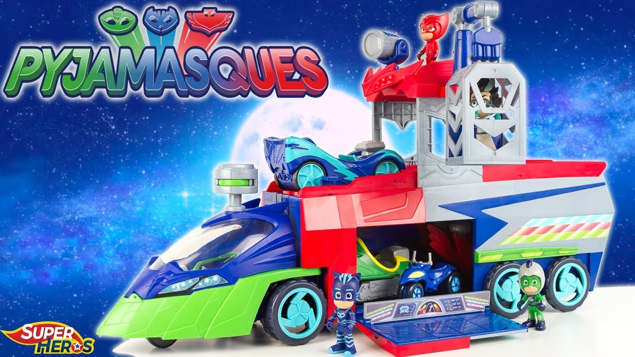 PYJAMASQUES PJ Seeker Camion Quartier Général Mobile PJ Masks Playset Review Noel