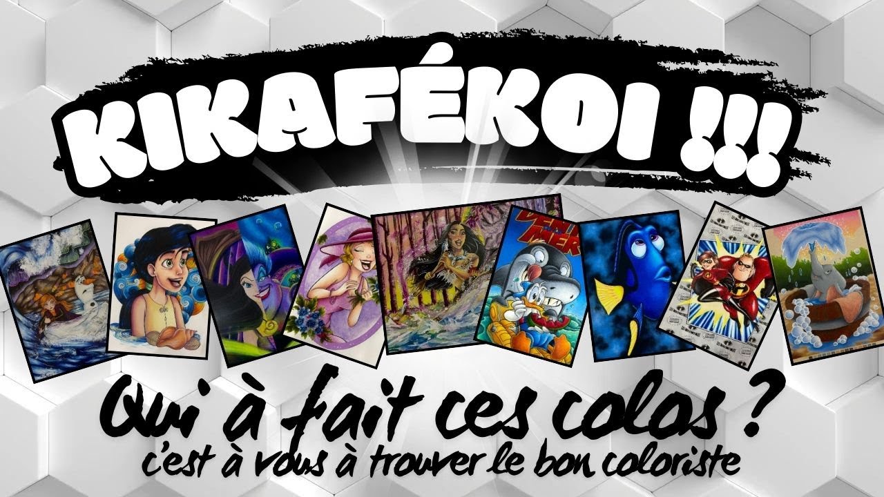 KIKAFEKOI ! Qui a réalisé ces coloriages : à vous de trouver ! JEU INTERACTIF