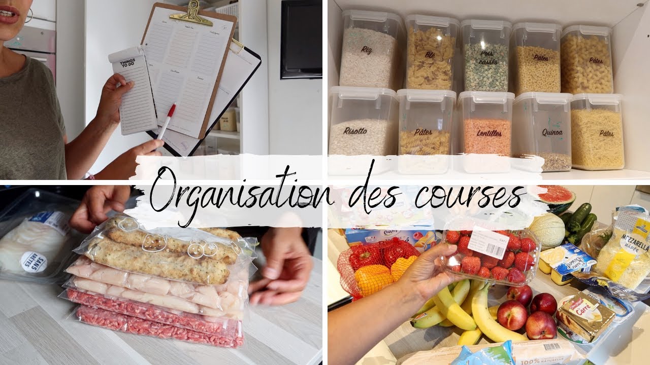 Organisation Des Courses: Liste- Menus de la semaine- Rangement- Meal prep...Famille de 5