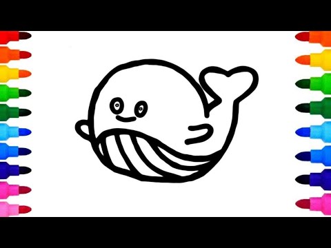 Comment dessiner une baleine facilement pour les enfants
