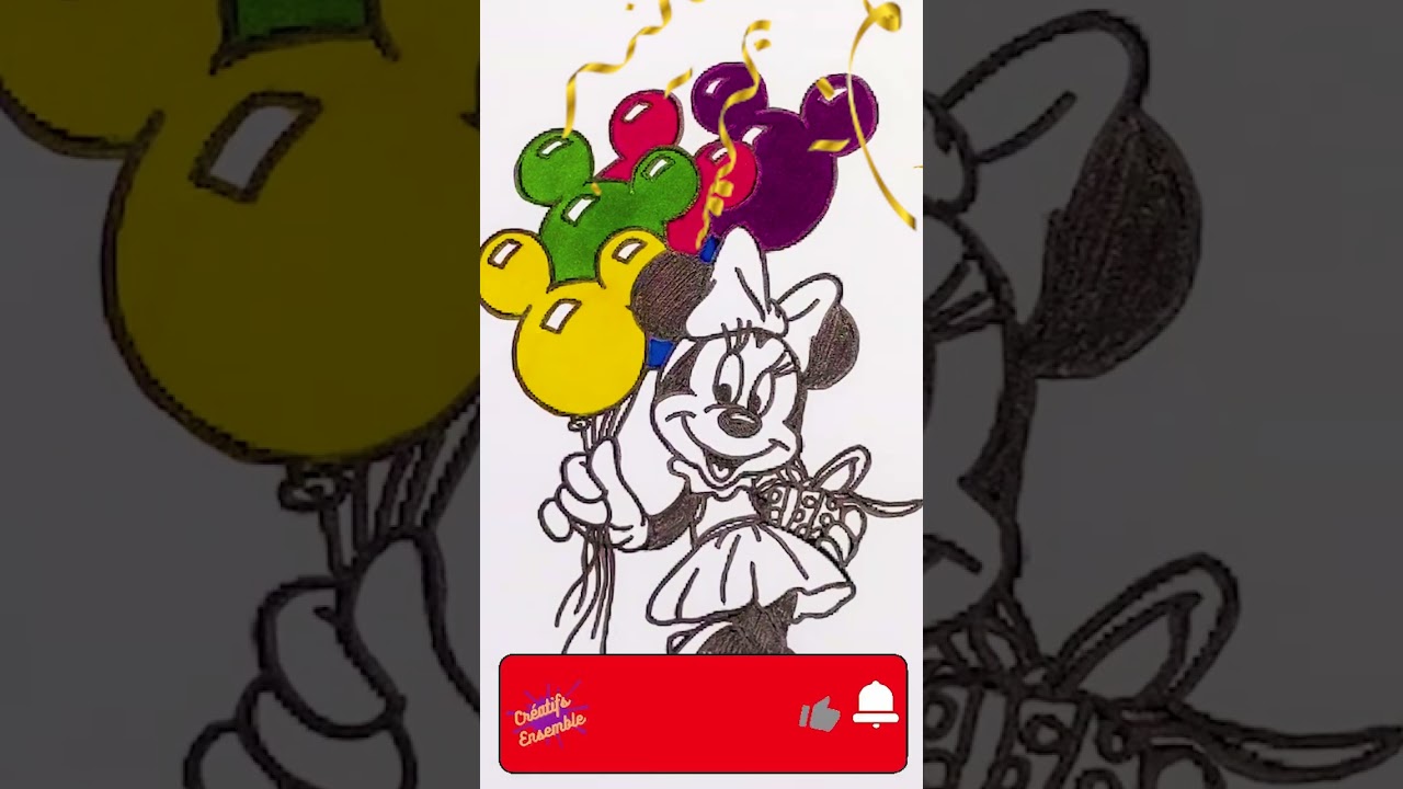 COLORIAGE DE MINNIE FAIT LA FÊTE.