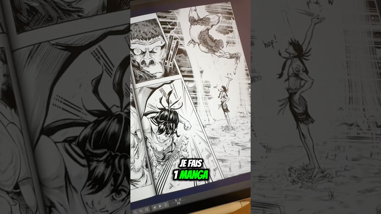 Il redessine mon manga sur une veste 🤯 #art