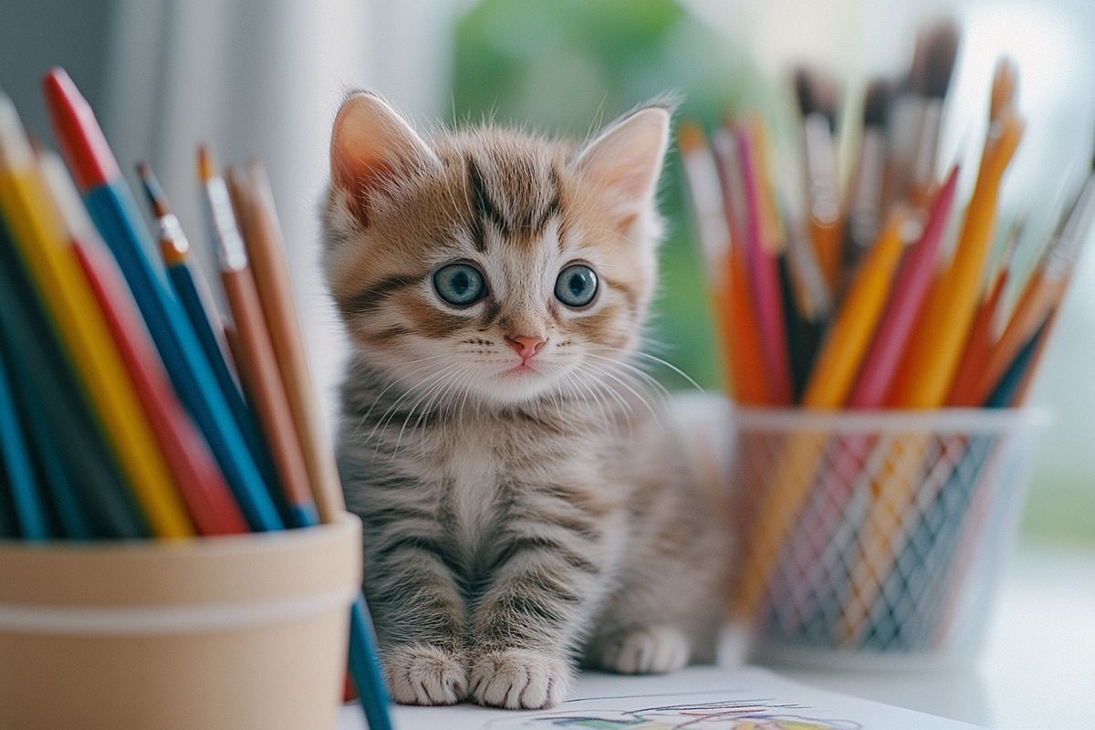 Dessiner un chat mignon en 5 min : Tutoriel facile