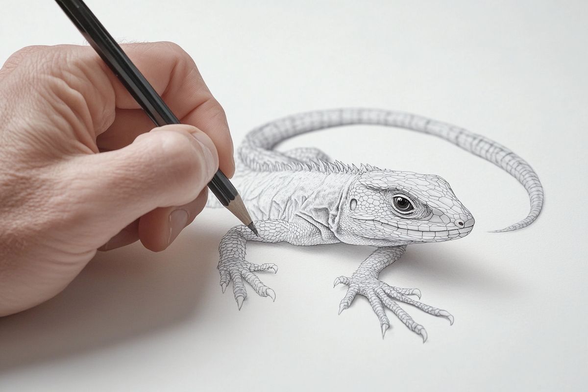 Découvrez le secret incroyable derrière le dessin parfait d'un lézard !