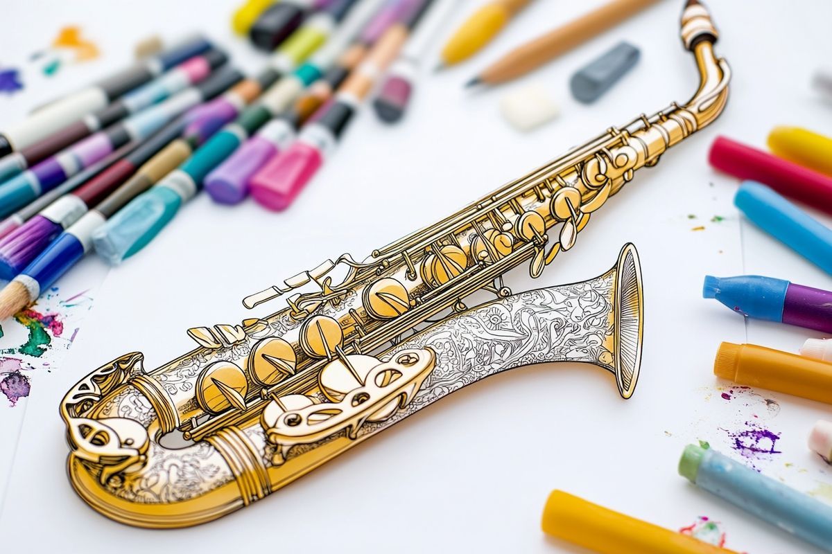 Découvrez pourquoi le coloriage de saxophone pourrait changer votre vie !