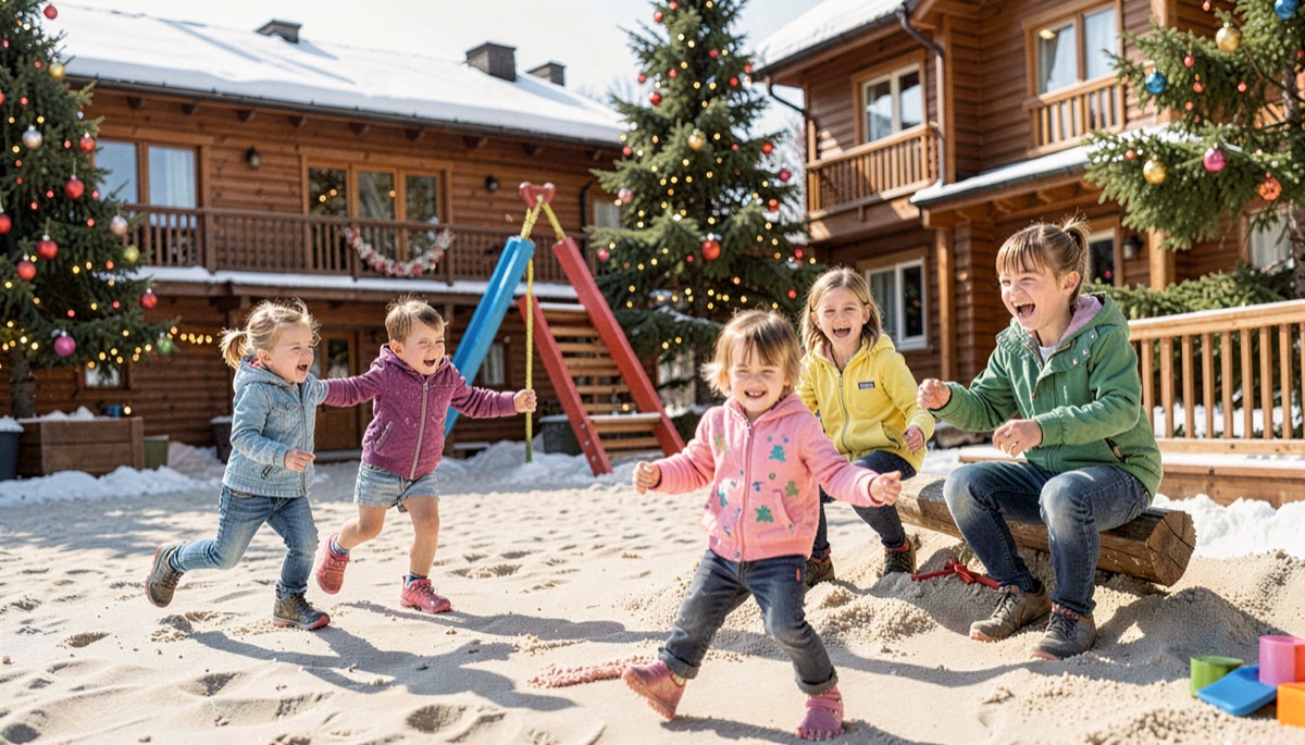 Enfants profitant sereinement des vacances organisées