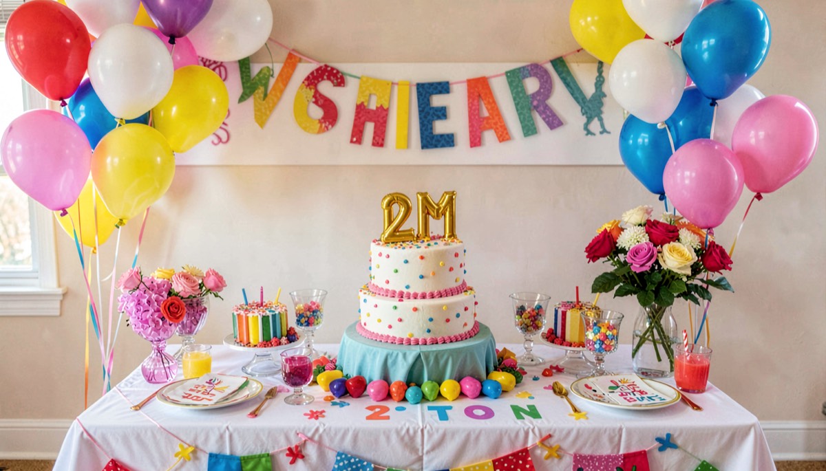 Décorations colorées de fête