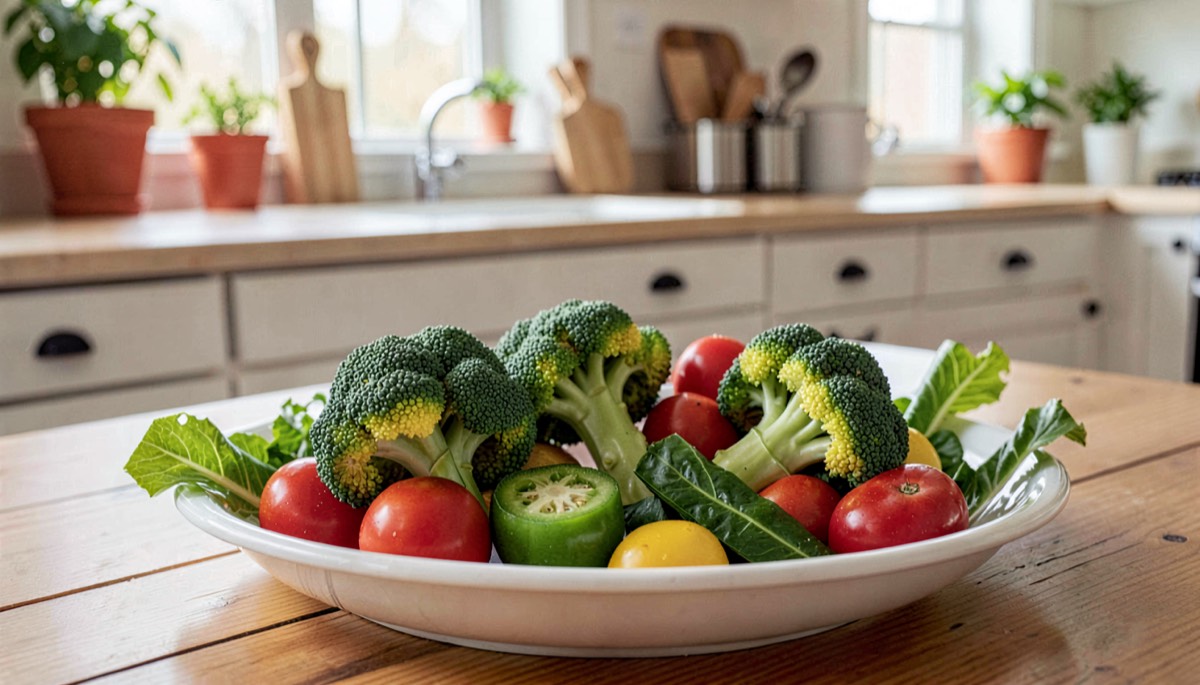 Assiette colorée de légumes sains pour enfants