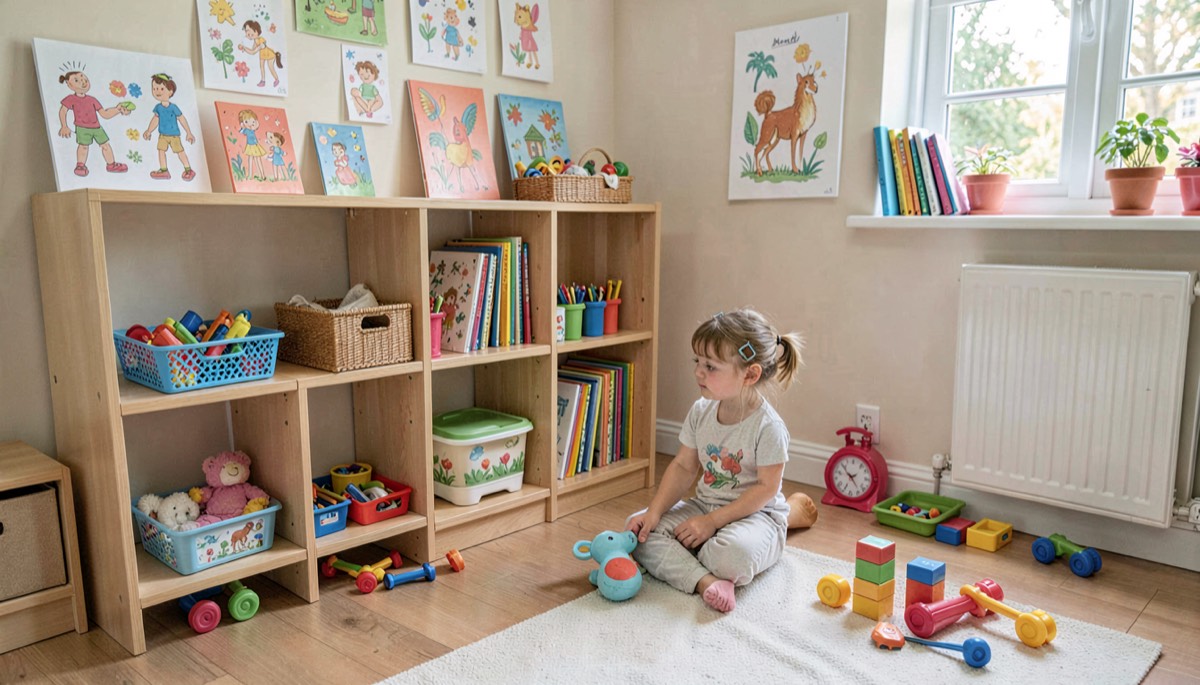 Séance de thérapie pour enfant avec jouets et matériel créatif